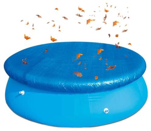 Vllold Copertura per piscina, copertura rotonda per piscine, per esterni, facile da montare, antipolvere, per stagni sotterranei, invernali, spa, prato, piscina, giardino, interrato