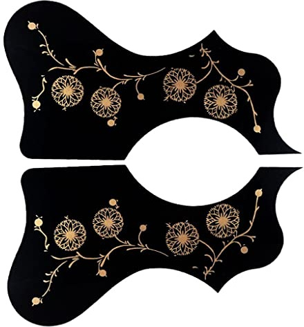 Gitarren Pickguard Scratch Platte für 40 und 41 Zoll Akustikgitarre, Konzertgitarre, Westerngitarre, 2er Pack Schwarz