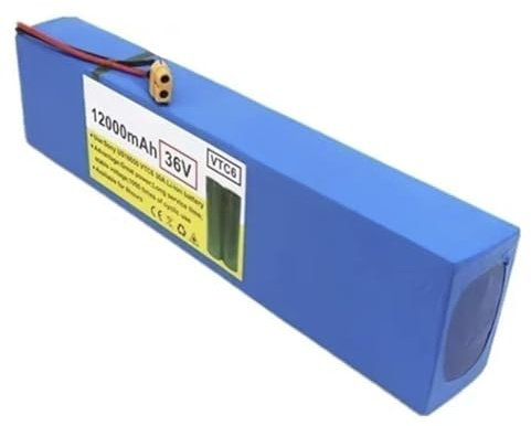 36V 10S3P Ebike Li-Ionen-Akkupack 12AH Wasserdichter PVC-Akku Für Elektroroller Mit 42V 2A Ladegerät Wiederaufladbarer Lithium-Akku Für 100W-500W Elektrofahrrad XT60+SM