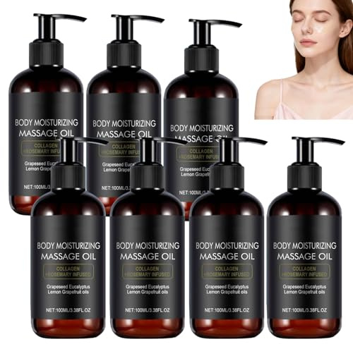 Feuchtigkeitsspendendes Körpermassageöl, Glättet Und Pflegt Trockene Und Raue Haut, Straffendes Körperöl, Unisex-Anti-Cellulite-Massageöl, Strafft Schlaffe Haut, Für Den Ganzen Körper (7PCS)