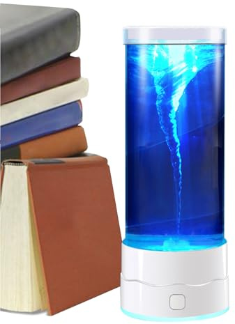 Opdestn Tornado Nachtlicht - Spaßige Neuheit & Entspannende Tischlampe | Nachtlicht mit Wasser-Tornado Naturdeko,Für Zuhause Studentenzimmer Wohnung Arbeits- & Wohnbereiche