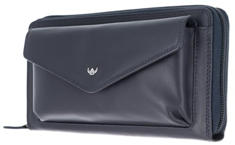 Golden Head Leder Geldbörse Polo RFID Protect RV-Damenbörse 2830 Marineblau dunkelblau