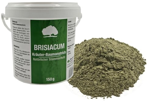 Brisiacum Kräuter Baumanstrich, 150g | Natürlicher Stammschutz, Ganzjahresschutz, Mit Neempresskuchen und Lebermoos, Vorbeugender Schutz und Behandlung