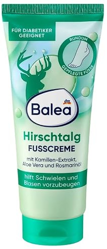 Balea Fußcreme Hirschtalg, 100 ml – Intensiv pflegende Fußcreme für trockene und beanspruchte Füße