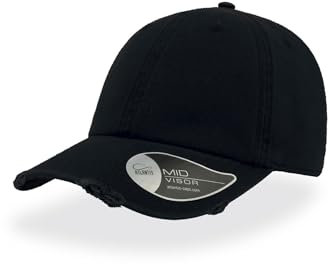 noTrash2003 Baseball Cap aus gewaschener Chino Baumwolle in Vintage (Destroyed/Distressed) Optik mit ausgefranster Patchwork Struktur (Navy)