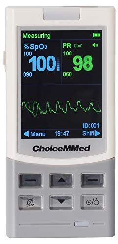 CHOICEMMED Handheld Pulsoximeter Pulsoxymeter MD-300 M Profigerät mit Software USB Alarm
