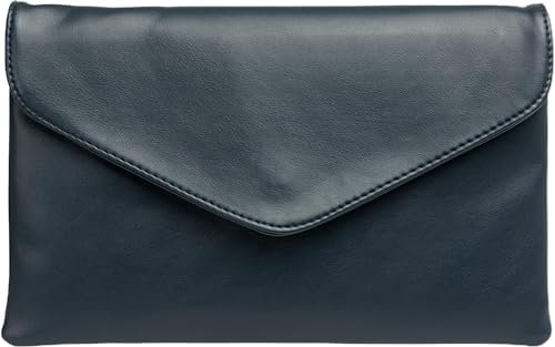 Caspar TA310 Damen Clutch, Farbe:dunkelblau, Accessoires:One Size