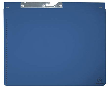 Exacompta 353207B Pendelhefter (2 Abheftvorrichtungen, 320 g/qm, dehnbare Tasche im Rücken) 1 Stück blau