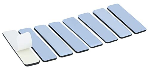 GLEITGUT 8 x Teflongleiter selbstklebend rechteckig 24 x 100 mm PTFE Möbelgleiter für Freischwinger mit Flachstahl