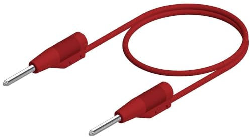 SKS Hirschmann MVL 2/50 RT Messkabel [männlich 2 mm, männlich 2 mm], 0,50 m, Rot, 1 Stück