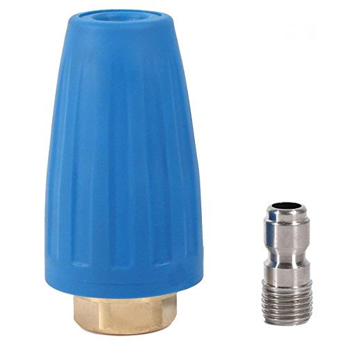 3000 psi Rotante Spray Turbo ugello in Ottone e Struttura in Acciaio INOX per Idropulitrice ad Alta Pressione Pulitore Pistola di 1/10,2 cm Quick Connect