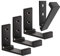 margueras 4pcs gancho plegable gancho para perchero plegable de ropa de baño, negro