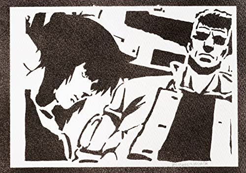 moreno-mata Echtes Handgemachtes Graffiti Ghost in the... Manga und Anime Aesthetic Poster & Kunstdrucke Bilder Plakat Handmade Deko Wandbilder Wohnzimmer Wanddeko Geschenke für Männer und Frauen