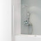 Ihr Wunschmaß millimetergenau bis 160 cm Höhe, Schulte D165099 04 50 Duschwand Komfort, 5 mm Sicherheitsglas klar hell, alpinweiß, Duschabtrennung für Badewanne, Sondermaß