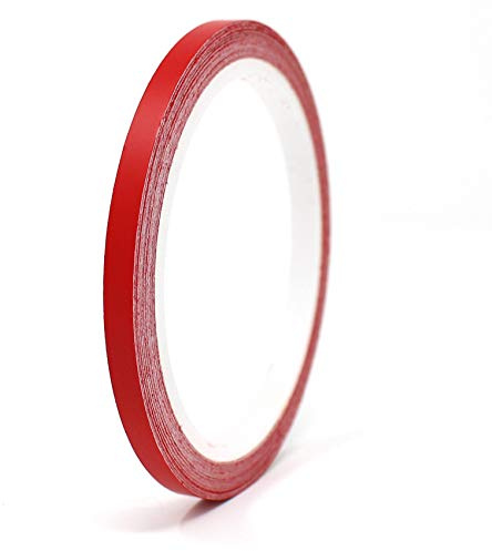 Finest Folia 10 Meter (0,79€/Meter) Matt Zierstreifen Auto Motorrad Boot Modellbau Basteln DIY Deko Dekorstreifen Seitenstreifen Klebestreifen (Rot Matt, 4mm Breite)