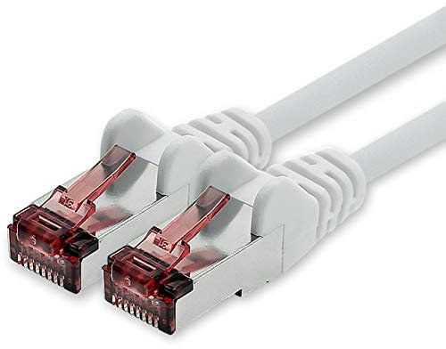 freiwerk Cable de red Cat.6 50m blanco - 1 x Cable Ethernet Lankabel Cat6 Lan Cable de red Sftp Pimf Patch Cable 1000 Mbit s compatible con Cat5 Cat5e Cat6a Cat7 Cat8