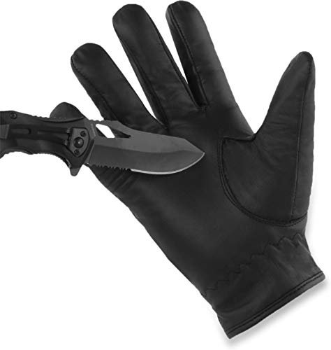 normani Schnittschutz Security Polzei Handschuhe mit Quarzsandfüllung und Kevlar Innenmaterial - auch in Übergröße (XS-5XL) Größe L
