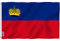 Anley Fly Breeze 3x5 Fuß Liechtenstein Flagge - Lebendige Farbe und UV-Lichtechtheit - Leinwandkopf und doppelt genäht - Fürstentum Liechtenstein Flags Polyester mit Messingösen 3 X 5 FT