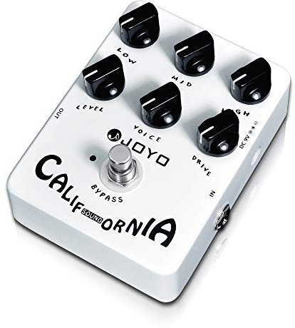 JOYO Overdrive Distortion Pedal Amp Simulator Rock Tones from OD to Dist for Electric Guitar Effect - Bypass (California Sound JF-15)