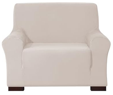 EBETA E Samt-Optisch 1 Sitzer Sofabezug Spandex Couchbezug Sesselbezug, Elastischer Antirutsch Sofahusse für Wohnzimmer Hund Haustier Möbelschutz (Khaki)