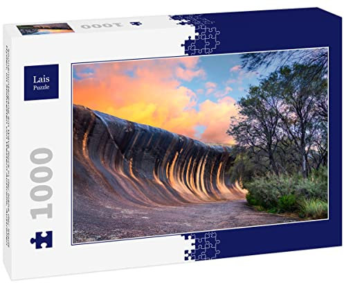 Lais Puzzle Sonnenuntergang am Wave Rock in der Nähe der Stadt Hyden, im Südwesten von Western Australia, Australien 1000 Teile