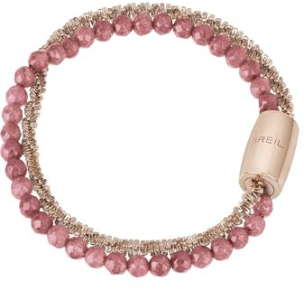 Breil, Collezione Magnetica, Bracciale Small Polar Lights, con Catena a Margherita in Acciaio IP Rose Lucido e Agata Rosa, Pratica Chiusura con Magnete, Misura 19 Cm, Colore Rose Gold e Rosa