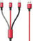 Minlu 3 in 1 USB Charging Cable, Multi Charger Cable [4A] 3m Charging Cable with iP/Type C/Micro USB Ports, USB Fast Charger Cable for Phone 16/15/14/13/12/11/Xs/X/Samsung Galaxy/Huawei/Pixel/Tablets