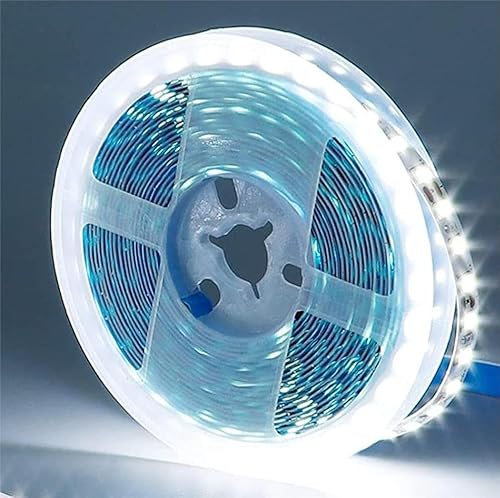 iNextStation LED Strip Kaltweiß, 5M 12V Selbstklebend LED Streifen 300 SMD5050 LEDs Flexible LED Lichtband Kette LED Lichtband Leiste für Innen Heim Küche Deko DIY, Kein Netzteil/Stecker