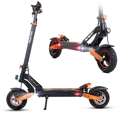 HUABANCHE E Scooter 80 Km Reichweite E Roller 48V 20 AH Battery, 10 Zoll Luftreifen Elektroroller mit LCD Bildschirm Faltbarer Elektro Scooter für Jugendliche und Erwachsene