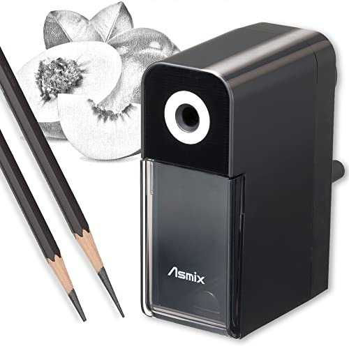 Art Pencil Sharpener PSL124 - Black, Long Point, Adjustable Points, Max. 19 mm Lead Tip, Sketch/Dessin/Art Asmix (Japan Import)