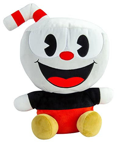 Club Mocchi- Mocchi- Cuphead Mega 38 cm Plüschtier, Kuscheltier für Jungen und Mädchen ab 3 Jahren