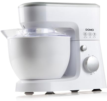 DOMO DO9241KR Küchenmaschine - Inklusive Schneebesen, Knethaken und Rührbesen - 4 L - 600 W
