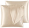 2 Stück Satin Kissenbezug 40x40, ähnlich wie Seide, Kopfkissenbezug Satin Pillowcase Kissen Bezug Kissenhülle für Haar und Haut, Geige