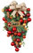 Künstliche Weihnachten Teardrop Swag Kranz, Große Größe Frohe Weihnachten Swags Kranz Weihnachten Treppendekoration Weihnachtskränze für Haustür Bogen Dekorative Kugeln Tannenzapfen Hirsch (Merry