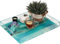 WORHE Bandeja acrílica para servir galaxia con asa, bandeja de servicio de alimentos Universe para cocina, comedor, bandeja decorativa de plástico para encimera de tocador de baño (YGC010)