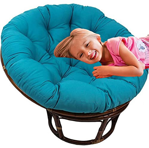 BESTXH Papasan Outdoor-Stuhlkissen, Outdoor-Kissen Runden Papasan-Stuhl, Ersatz Gartenschaukelkissen, Weicher, Dicker, Bequemer HäNgender Korbstuhl,D,160 * 160CM