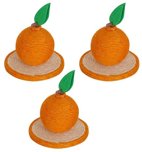 VONCYKI Rascador de gato verde, rascador para gatos con cuerda de sisal, poste vertical para gatos y gatitos (naranja)
