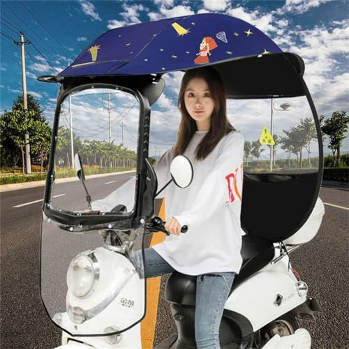 Roller-Regenschirm, Regenschutzhülle mit geschlossener Halterung, Überdachung für elektrische Motorrad-Regenschirme, Universal-Regenschirm für Elektroroller, mobiler Sonnenschutz, Regenschutz, B