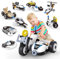 JONRRYIN Konstruktionsspielzeug für Kinder, 8-in-1 Polizeiwagen Spielzeug, Kreatives Baukasten Lernspielzeug, Ingenieurspielzeug kreatives für alte Jungen und Mädchen Geschenk (161Pcs)
