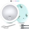 Miroir grossissant de voyage avec lumière 10x, 10,2 cm rechargeable avec ventouses, petit miroir grossissant 10x compact de poche avec ciseaux