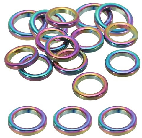 PATIKIL 0.46 Inch Fishing Rod Guide Rings, 30Pcs Ceramic Guides Rings Fish Rod Repair Kit Fishing Pole Eyelet Replacement for Freshwater Saltwater, Colorful