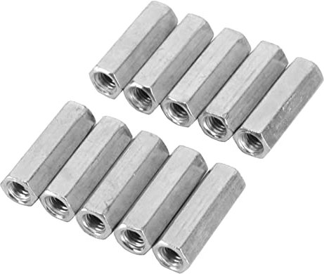Respicefinem 10 piezas M6 x 25 mm Tuercas hexagonales de varilla larga Separadores roscados de acero al carbono galvanizado para una fijación segura (M6*30)