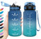 HoneyHolly Trinkflasche 500ml, Auslaufsicher, Wasserflasche BPA-Frei, Motivierende mit Zeitmarkierung, Trinkflasche mit Strohhalm, Trinkflasche Sport für Kinder, Fahrrad, Fitness, Schule, Büro