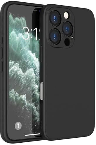 Mixroom - Cover Custodia Case per iPhone 16 Pro Protezione Copre Fotocamera in Silicone TPU Opaco con Bordi Piatti Colore Nero