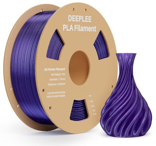 DEEPLEE Filament PLA Brillant PLA Galaxie Violet 1kg de 1.75 mm avec Précision de +/- 0,02 mm 1 Bobine pour Imprimantes 3D FDM