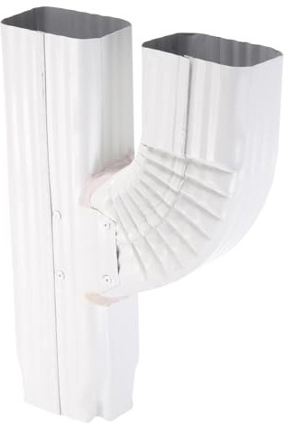 QUARKZMAN Regenrinne Y-Form Verbinder 2x3 Zoll Quadratischer Regenrinne Y-Verteiler Regenrinne Y-Verbinder Regenwasserablauf, Passend für 2x3 Zoll, Richtung nach rechts