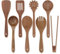 HMIEPRS 8Pcs Wooden Kitchen Utensils Sets, Non-Stick Natural Wooden Spoon for Cooking, Heat Resistant Kitchen Essentials Cooking Utensils Set Including Wood Spatula Spoons Salad Fork Bread Clip