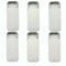 OBYJCA 6 Pcs small tins boxes with lids, small metal tin box, rectangular mini pocket tin for mini favour, gift, sweets, lip balm, camping, hiking carry (silver)