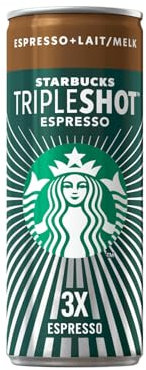 Starbucks® - TripleShot Espresso - Canettes 12 X 300 ml - Café Triple Espresso au Lait Prêt-À-Boire - Vendu En Lot de 12