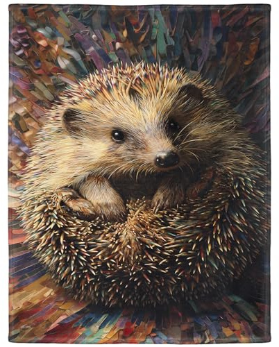 YISUMEI Kuscheldecke mit Igel Strecken, Super weiches Fleece, Überwurfdecke für Bettwäsche Cotch Sofa, Schlafzimmer Wohnzimmer, Dekoration Decke, 150x200cm
